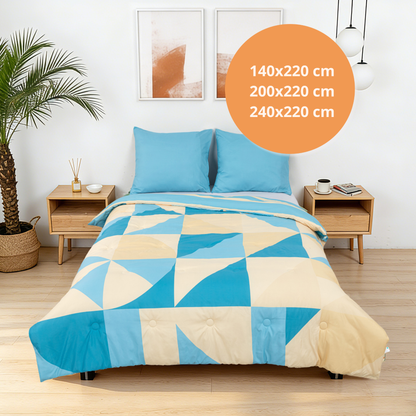 Sommardröm - Blue Breeze - La couette sans housse de couette |housse fixe |lavable