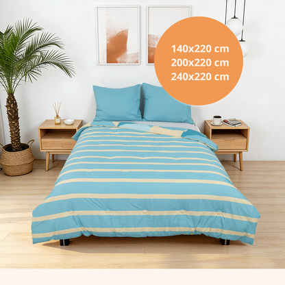 Sommardröm - Blue Breeze - La couette sans housse de couette |housse fixe |lavable
