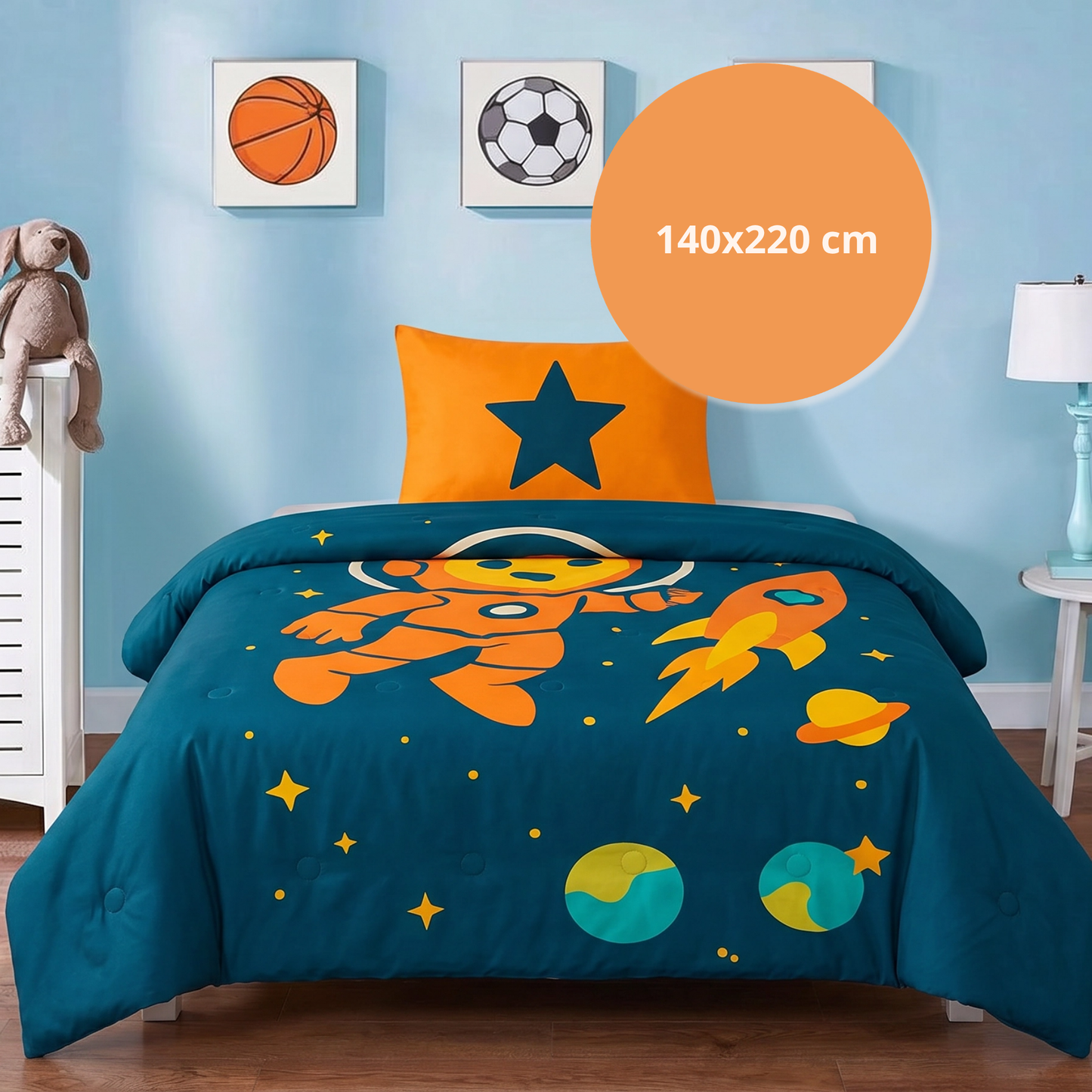 Good vibes - Cosmic Adventure - La couette sans housse pour enfants | housse fixe | lavable