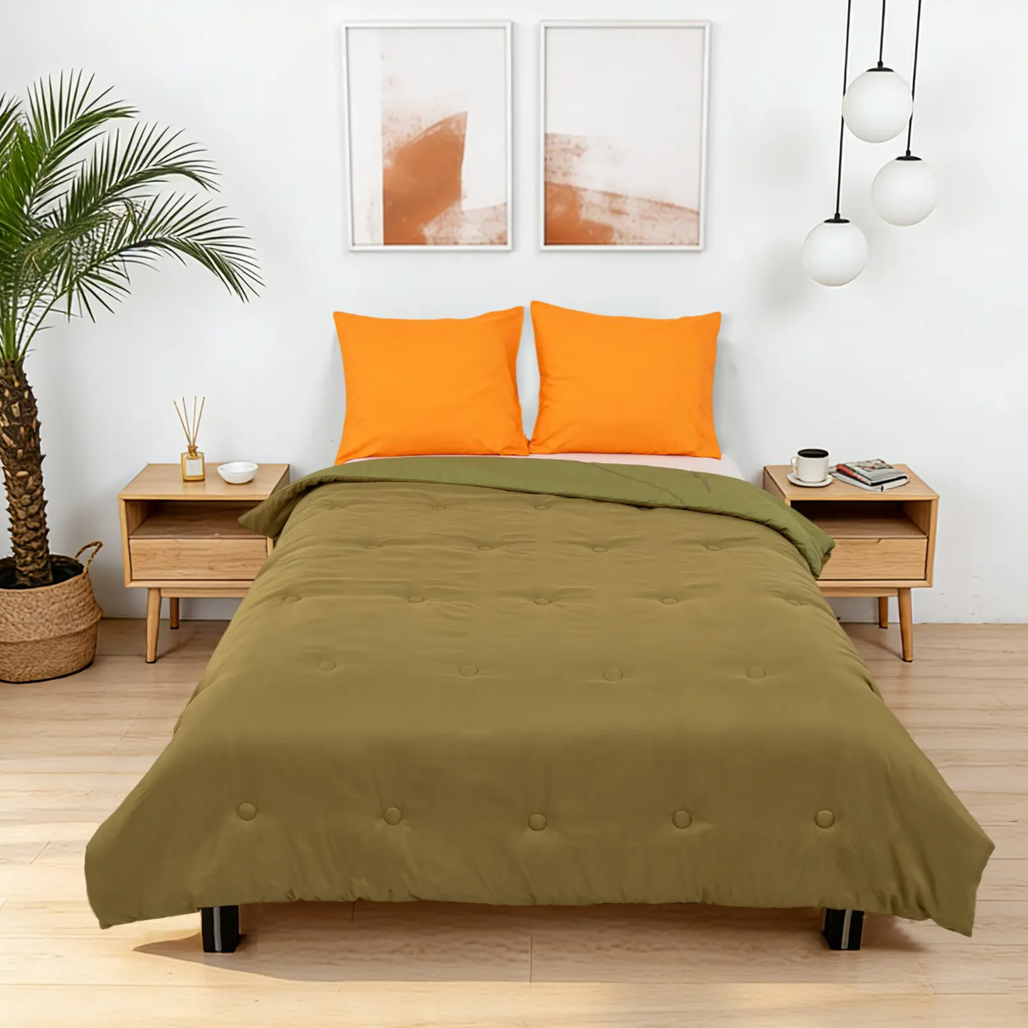 Dreamwave - Olive Leaf - La couette sans housse | housse fixe | lavable