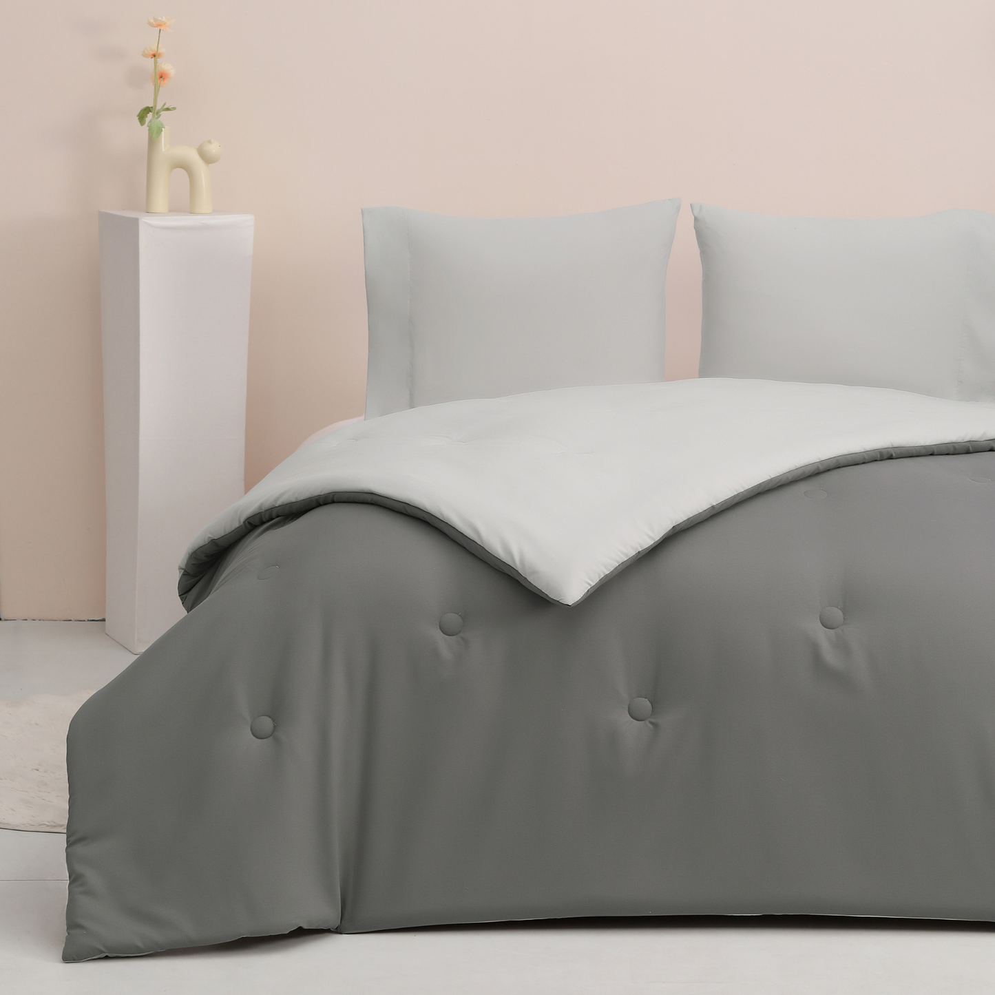 Nørd Stone Grey - La couette sans housse | housse fixe | lavable
