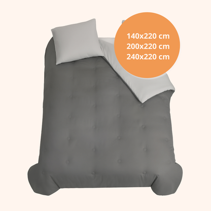Nørd Stone Grey - La couette sans housse | housse fixe | lavable