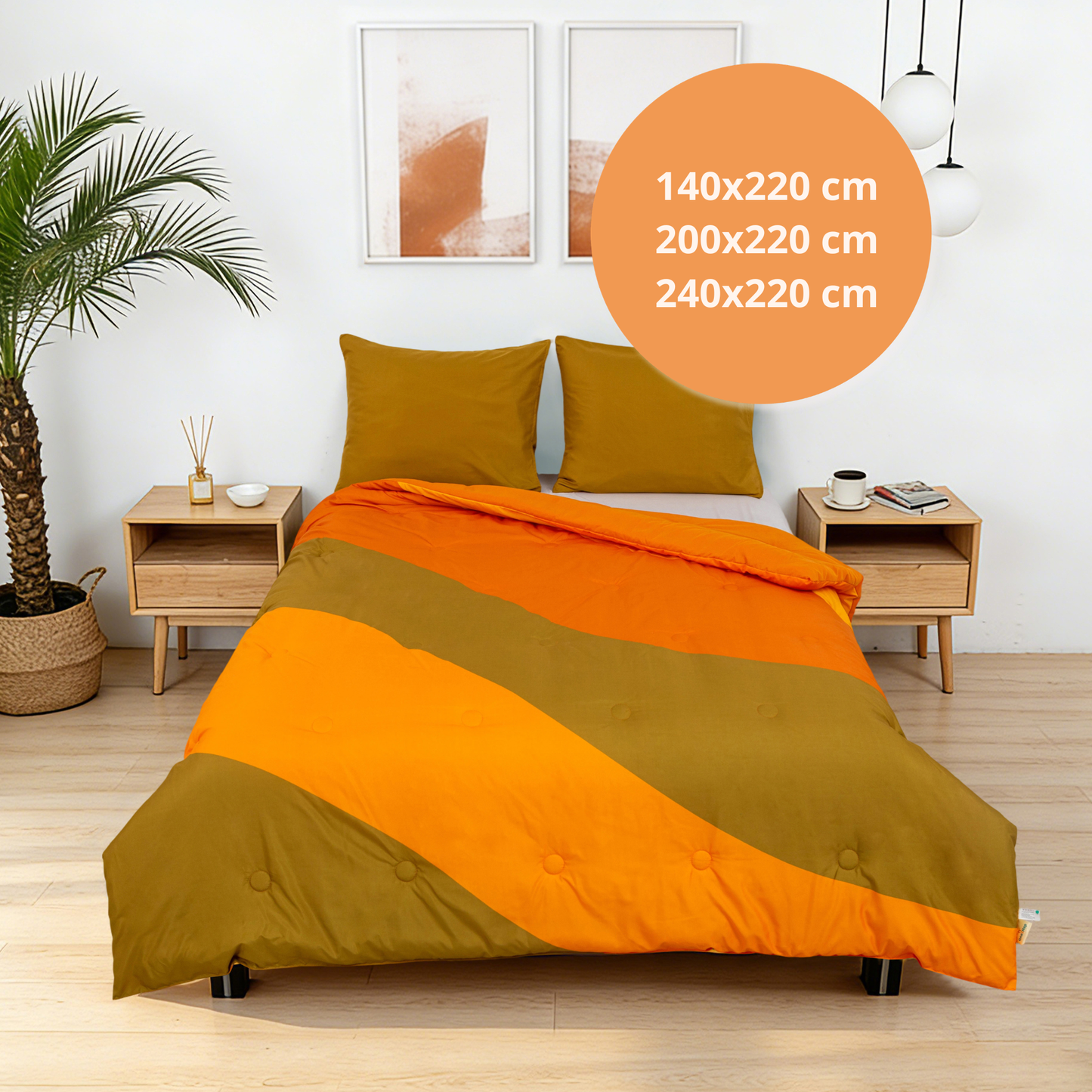 Dreamwave - Sunset Flow - La couette sans housse de couette |housse fixe |lavable