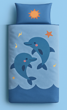 Good vibes - Ocean Glow - La couette sans housse pour les enfants | housse fixe | lavable