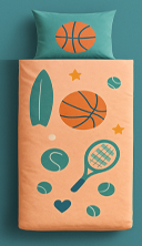 Good vibes - Sporty Summer - La couette sans housse pour les enfants |housse intégrée |lavable